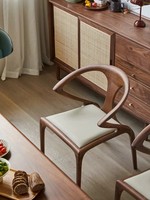 Chaise de salle à manger en bois massif, style moderne minimaliste nordique et chinois, avec dossier écologique, pour la maison, le bureau et l'utilisation sur un bureau.