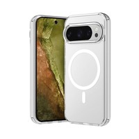 Coque de Téléphone Magnétique HD Transparente Originale pour Google Pixel 10 10A 9 Pro XL 9A 8A 7A 7 Pro avec Chargement sans Fil en Acrylique 2-en-1