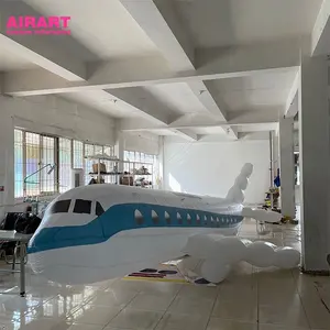 Modelo inflável enorme de aeronaves, aeronaves infláveis brancas para festa