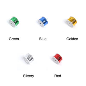 90ヤードゴールデンPETツイストタイ/プラスチックコーティングツイストタイゴールドシーリングストリップ、シングルワイヤーツイストタイ - Product Image 2