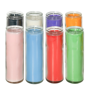 Venta al <span class=keywords><strong>por</strong></span> <span class=keywords><strong>Mayor</strong></span> <span class=keywords><strong>de</strong></span> Fábrica, <span class=keywords><strong>Velas</strong></span> en Frascos <span class=keywords><strong>de</strong></span> Vidrio <span class=keywords><strong>de</strong></span> 7 Días, 6*21cm, 100% Algodón/Mecha <span class=keywords><strong>de</strong></span> Madera, Uso en Exteriores, MOQ Bajo, Iglesia, 650g, 12/24 Cajas - Product Image 5