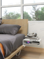 Cadre de lit de rangement Kainice autoportant avec base solide, taille King Size, style européen de luxe, en bois, modèle Floyd