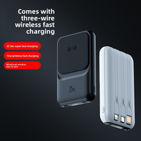 Nuevo Banco de Energía USB Tipo-C Magnético Inalámbrico de 10000mAh, Batería de Polímero de Litio de Plástico, Cable Integrado, Mini Cargador Rápido de Regalo