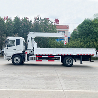 Offre Spéciale de grue à flèche télescopique Dongfeng de 8 tonnes grue montée sur camion manipulateur de grue de camion hydraulique avec télécommande