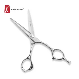 Razorline AK28 Tesoura de corte de cabelo Kit de Tesouras para salão de cabeleireiro em aço inoxidável com logotipo personalizado profissional