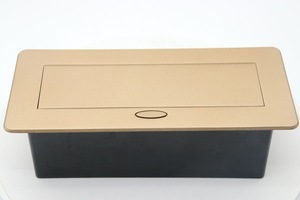 T266-4P Tabletop ổ cắm ba 13A nhôm Rose Gold mở phong cách với bàn chải chậm <span class=keywords><strong>pop</strong></span>-up cho bảng ổ cắm - Product Image 3