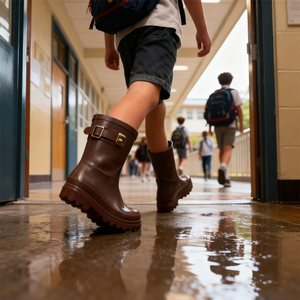 Resistente in <span class=keywords><strong>gomma</strong></span> leggera per bambini stivali da pioggia per ragazzi ragazze <span class=keywords><strong>stivaletti</strong></span> invernali per uso esterno <span class=keywords><strong>gomma</strong></span> superiore scarpe da pioggia per bambini - Product Image 3