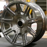 Bku Forgé 5x120 Roue pour Range Rover vogue L405 L460 L322 20 21 22 Pouces Jantes Foncé Brshed clair Flotteur Center Cover Jantes En Alliage