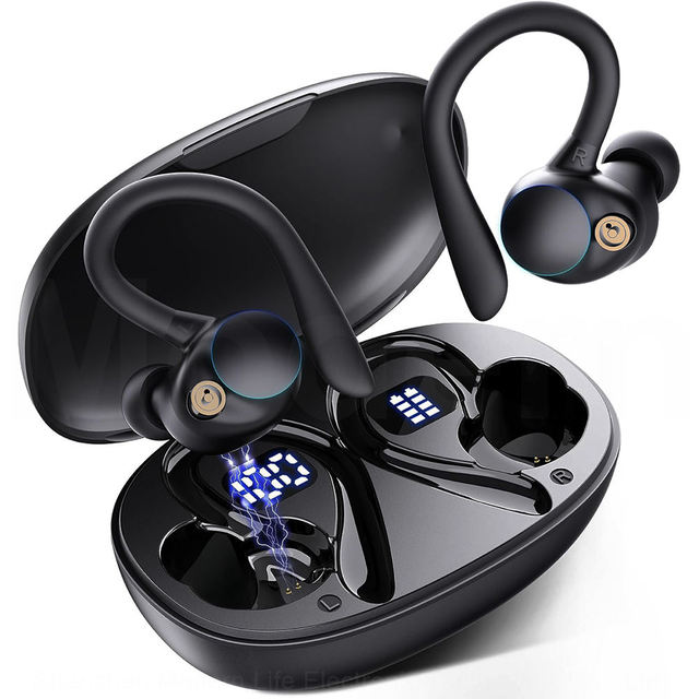 YYK-580 Compatible Wireless Sport Headphones Stereo Handsfree Noise Cancelling Earbuds Mic for All Smart Phones IPX-7 20 Hours