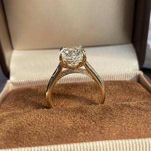 Export Quality Eternity Band Moissanite Ring 925 <b>Sterling</b> <b>Silver</b> Rhodium Plated Luxury Wedding Anniversary Jewelry Best Price - Product Image 3