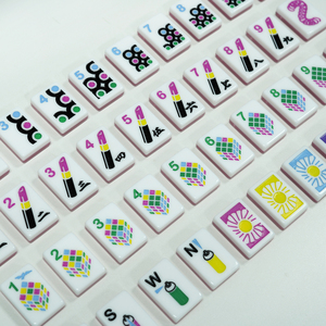 <span class=keywords><strong>Mahjong</strong></span> <span class=keywords><strong>en</strong></span> acrylique personnalisé directement de l'usine - Tuiles de <span class=keywords><strong>mahjong</strong></span> de style américain moderne, couleur/motif/taille personnalisables - Product Image 5