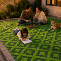 Tapis de gazon artificiel à motifs décoratifs, gazon synthétique personnalisé, tapis ornemental pour jardin, patio, mariage, événement, décoration de sol