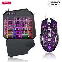 Clavier et souris de jeu TF900, ensemble mini avec rétroéclairage LED, adapté aux jeux mobiles et sur ordinateur