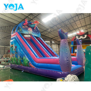 Château Gonflable Commercial Rose Thème Sirènes Princesse – Combo Toboggan et Aire de Jeu pour Enfants – Idéal <span class=keywords><strong>Jardin</strong></span> ou École – <span class=keywords><strong>Prix</strong></span> Usine - Product Image 3