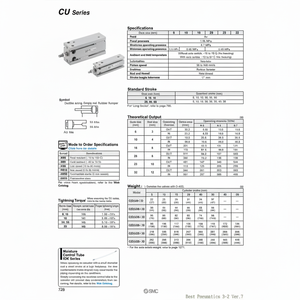 Pièces pneumatiques de CDU10-20D de cylindre de bâti libre de SMC Pneumatics - Product Image 1