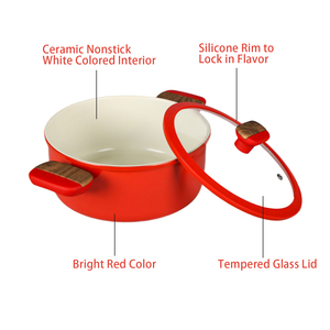 Ensemble de casseroles TKM-8037 Prosperous Red, ensemble de casseroles de cuisine antiadhésives pour la cuisine à domicile - Product Image 4