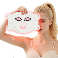 Masque de luminothérapie rouge 2D, masque facial LED, rajeunissement de la peau, anti-âge, réduction des rides, appareil de luminothérapie infrarouge pour le visage