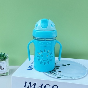 แก้วน้ำเด็กอนุบาลแบบหลอดดูด พลาสติกใส ชั้นเดียว แบบหลอด - Product Image 3