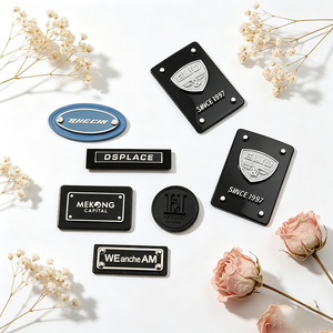 Custom Brand Logo Metal <b>Name</b> Label Wholesale Engraved Debossed Metal <b>Tag</b> for Garment Apparel Scarf Shoes Accessories - Product Image 3