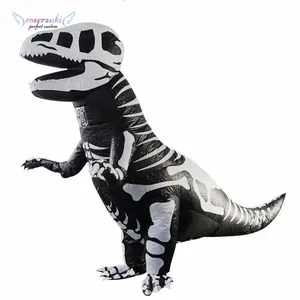 Костюм-талисман, каркас на Хэллоуин, надувной черный Тираннозавр Рекс, Мультяшные игрушки-Динозавры