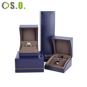 Caja de Anillos Sorpresa de Piel Sintética, Cajas para Pendientes y Embalaje, Servicio de Logotipo Personalizado, Elegantes Regalos de Boda - Product Image 1