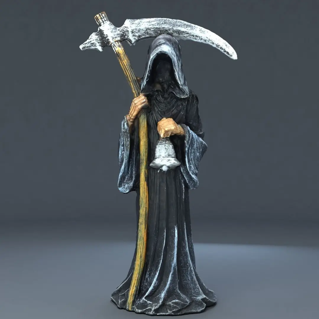 Huaqi MAB76 Reaper Death Sculpture European Santa Muerte Statue Resin Crafts for Halloween Decoration Home Decoration Europe