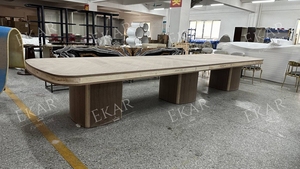 Thiết Kế Mới Cổ Điển Rắn Gỗ Bàn Ăn <span class=keywords><strong>4M</strong></span> Dài Đồ Nội Thất Cho Phòng Ăn Và Nhà Thanh Bàn Bếp - Product Image 6