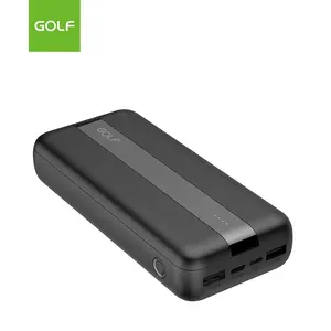 GOLF Li Polymer Battery Power Pack Dual USB Wholesale Portable Type C Mobile Charger High Quality Supplier 20000mAh Power Bank