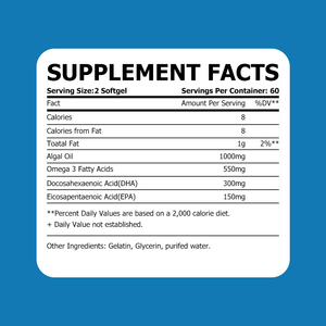 Productos más vendidos Extracto de aceite de algas Suplemento dietético Apoyo a la salud cerebral para adultos Omega 3 Softgel - Product Image 2