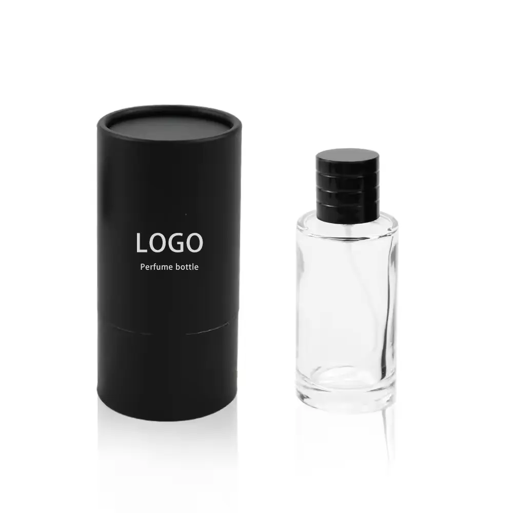 luxus 30 ml 50 ml 100 ml rund klares glas parfüm-sprühflasche zerstäuber leer feiner nebel parfümflaschen mit box