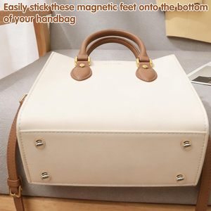 Pcs <b>Purse</b> Feet For Handbags Magnetic Feet For Handbags Premium Metal Magnetic Bag Feet Protectors No Hole Design Handbag Heels F - Product Image 6