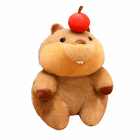 Boneka mewah Capybara Super lembut 8 inci desain jelek Lucu Untuk penghilang stres diisi dengan PP katun berjajar jala mainan binatang boneka