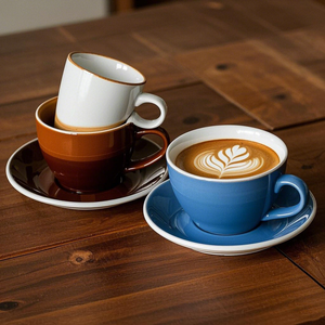 Juego de Tazas y Platillos de Cerámica para Capuchino con Logotipo Personalizado, OEM ODM, Venta al por Mayor, Tazas de Café para Cafetería, Pedidos al por Mayor, Proveedor Directo de Fábrica, Hotel, Cafetería - Product Image 5