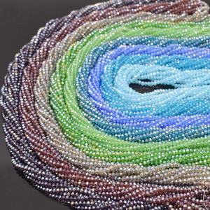 Contas espaçadoras para fazer jóias, chapeamento ab transparente brilhante 2 <span class=keywords><strong>3</strong></span> 4 6 8mm rondas facetado de vidro de cristal solto - Product Image 4