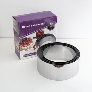 ชุดวงแหวนมูสสแตนเลส 430 ระดับมืออาชีพ 4 ชิ้น สำหรับทำขนมเค้ก DIY ที่บ้าน ครัว และร้านเบเกอรี่ - Product Image 5