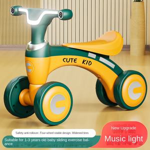 Çocuk 1-5 yaşında dört tekerlekli denge aracı bebek Pedless sürgülü yürüteç plastik pil gücü ile oyuncak binmek - Product Image 5