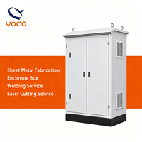 Armoire de distribution d'énergie extérieure certifiée ISO9001 Yoco OEM, système d'énergie solaire, boîtier en acier, résistant aux intempéries et à la poussière, contrôle