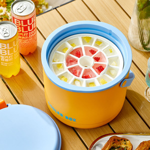 Thùng đá nhả 2.6L có tay cầm bằng silicon Hệ thống 4 tầng: Nắp bụi + Nắp ấn trong suốt + lưới băng kép + Thùng Lưu Trữ - Product Image 5