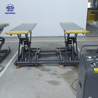 Elevador de Autos de Perfil Bajo de 4 Toneladas, Móvil, de Elevación Media, Hidráulico/Electrohidráulico, BJS BJS2828-MB40, con Certificación CE