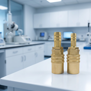 Conector Rápido Neumático de Latón Torneado por CNC de Precisión Personalizada, Acoplamiento para Manguera, Fabricación OEM ODM al por Mayor, Hecho en Vietnam - Product Image 1