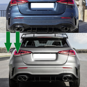 ท่อท่อไอเสียกันชนหลังรถยนต์สำหรับ Mercedes-Benz A-Class A35 W177 C118 CLA35 X247 GLB35 A45S อุปกรณ์เสริมรถยนต์ - Product Image 6
