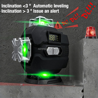 Niveau laser vert industriel 4D 16 lignes avec télécommande, batterie Li-Ion 3000 mAh, pour sol/plafond, à pendule, de fabrication allemande