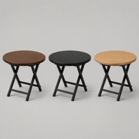 Table de salle à manger pliante ronde en bois avec pieds en métal, gain de place, pour la maison, les restaurants et l'ameublement commercial