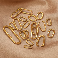 Réduction tarifaire en acier inoxydable or Rectangle oeillet bijoux à bricoler soi-même faisant accessoire à la mode grand oeillet sac corde pour sac à main