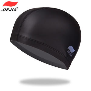 Bonnet de bain Jiejia, couleur unie, imperméable, respirant, en tissu, pour femmes et hommes - Product Image 4