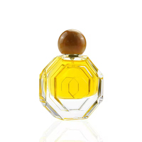 Flacon de parfum en verre vide 50 ml, transparent, imprimé, forme unique, élégant, avec pompe pulvérisatrice et couvercle – Échantillon gratuit pour la vente en gros