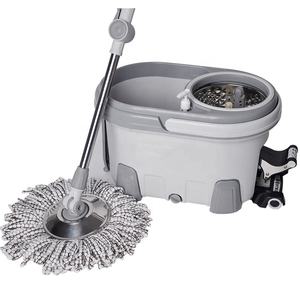 <span class=keywords><strong>Fregona</strong></span> de microfibra con cubo de escurridor Mango telescópico Cesta de pedal Juego de limpieza duradero ecológico - Product Image 1