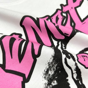 T-shirts graphiques en coton épais à col rond imprimés surdimensionnés pour fabricants de vêtements streetwear en gros - Product Image 5