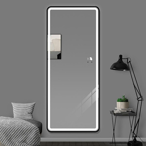 Hiện đại cửa hàng cắt tóc khung nhôm treo tường Salon gương với ánh sáng LED - Product Image 1