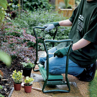 Siège pliant de jardin pour roulettes, tabouret, avec poignées, pour le jardinage